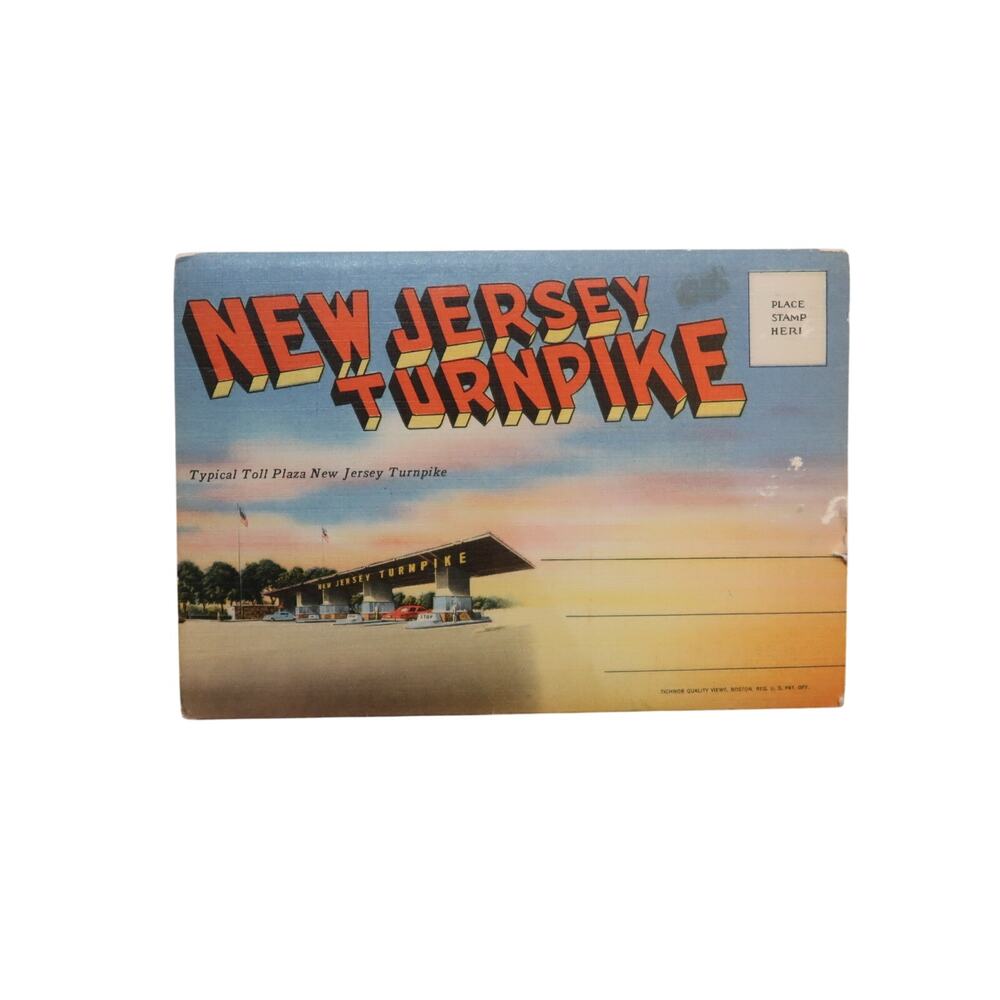 New Jersey Turnpike Souvenir Postcards Fold Out Accordion Photos Vintage